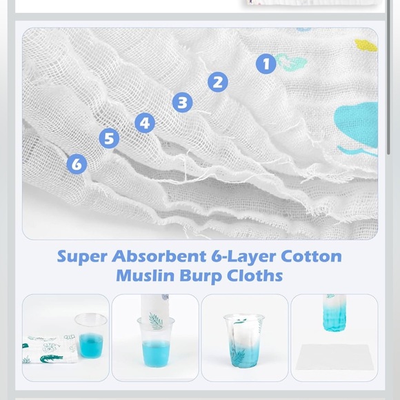 Colorful Baby Muslin Cloth Set - Picture 2 of 6